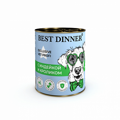 Консервы Best Dinner Exclusive Vet Profi Hypoallergenic для собак с индейкой и кроликом