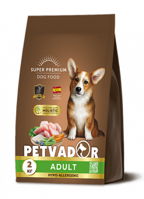 Сухой корм PETVADOR HOLISTIC для взрослых собак всех пород с индейкой и олениной