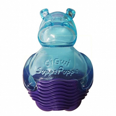 GiGwi 75425 Игрушка для собак Suppa Puppa Бегемотик с пищалкой 10см