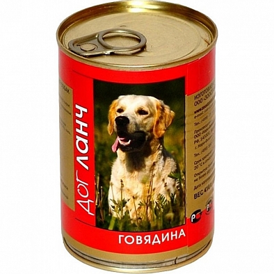 Консервы Dog Lunch для собак, говядина
