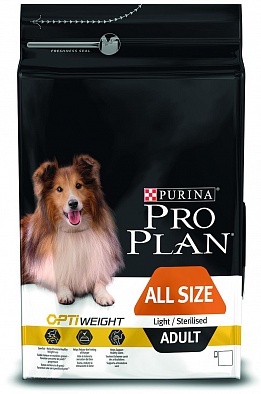 Сухой корм Pro Plan Adult Light Original для взрослых собак, Избыточный вес, курица и рис